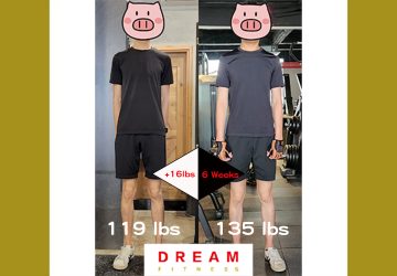學員成功個案，學員 Tem (6星期增肌增重16 lbs)